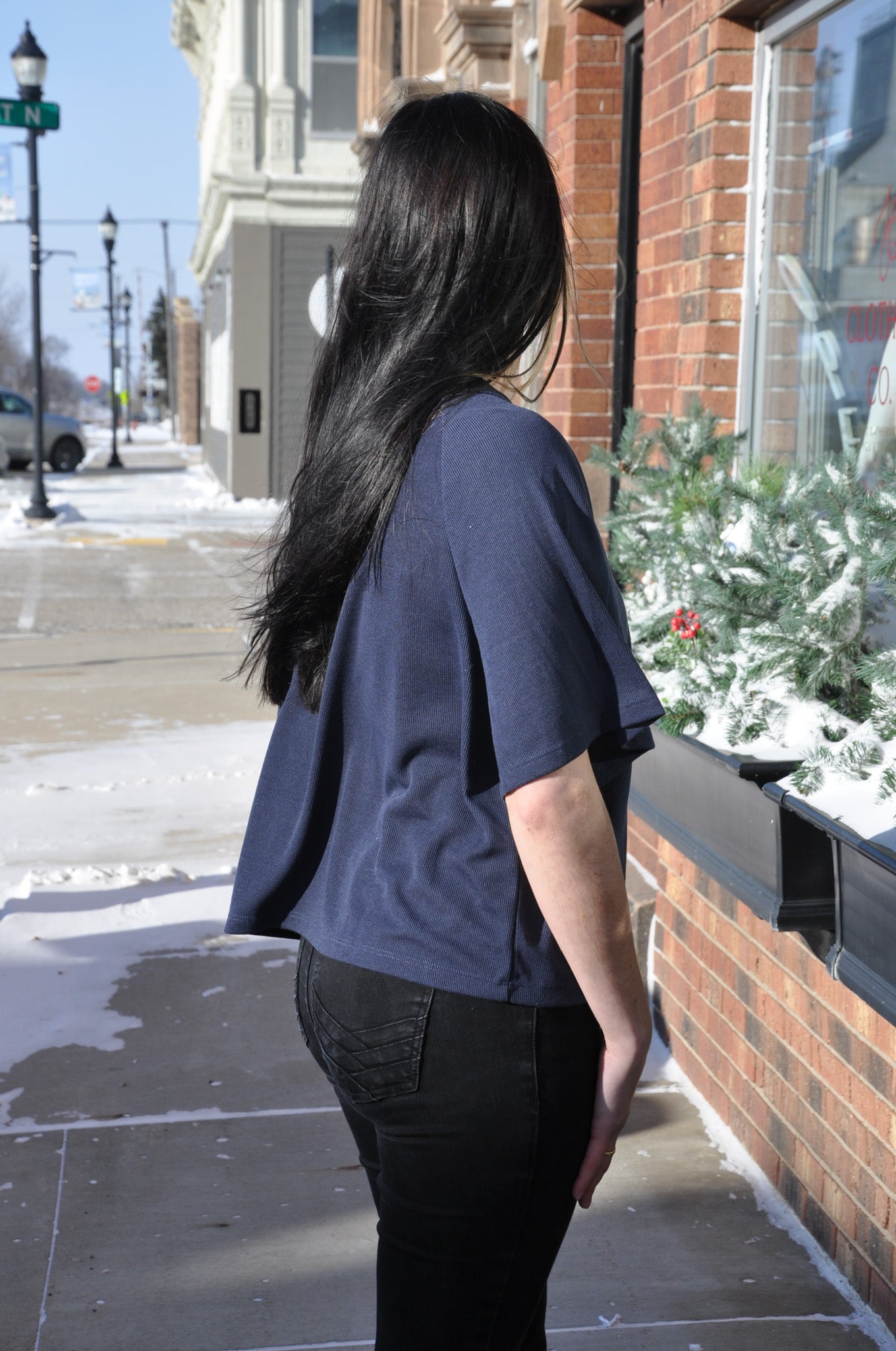 Easy-Going Boxy Waffle Knit Top