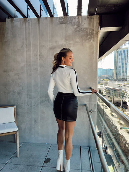 Runaway Leather Skirt - Black