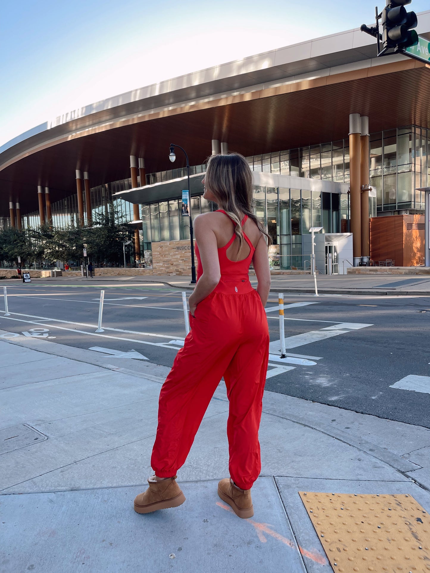 Righteous Onsie -  Red FREE PEOPLE