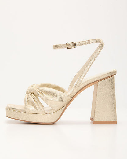 Fairydust Metallic Twist Front Heels