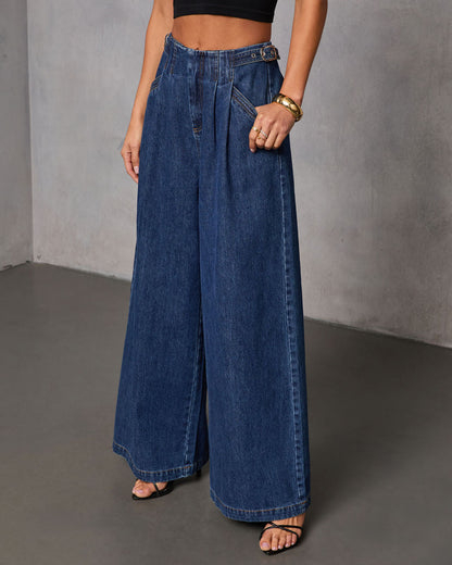 Easy Classic Stretch High Rise Wide Leg Jeans