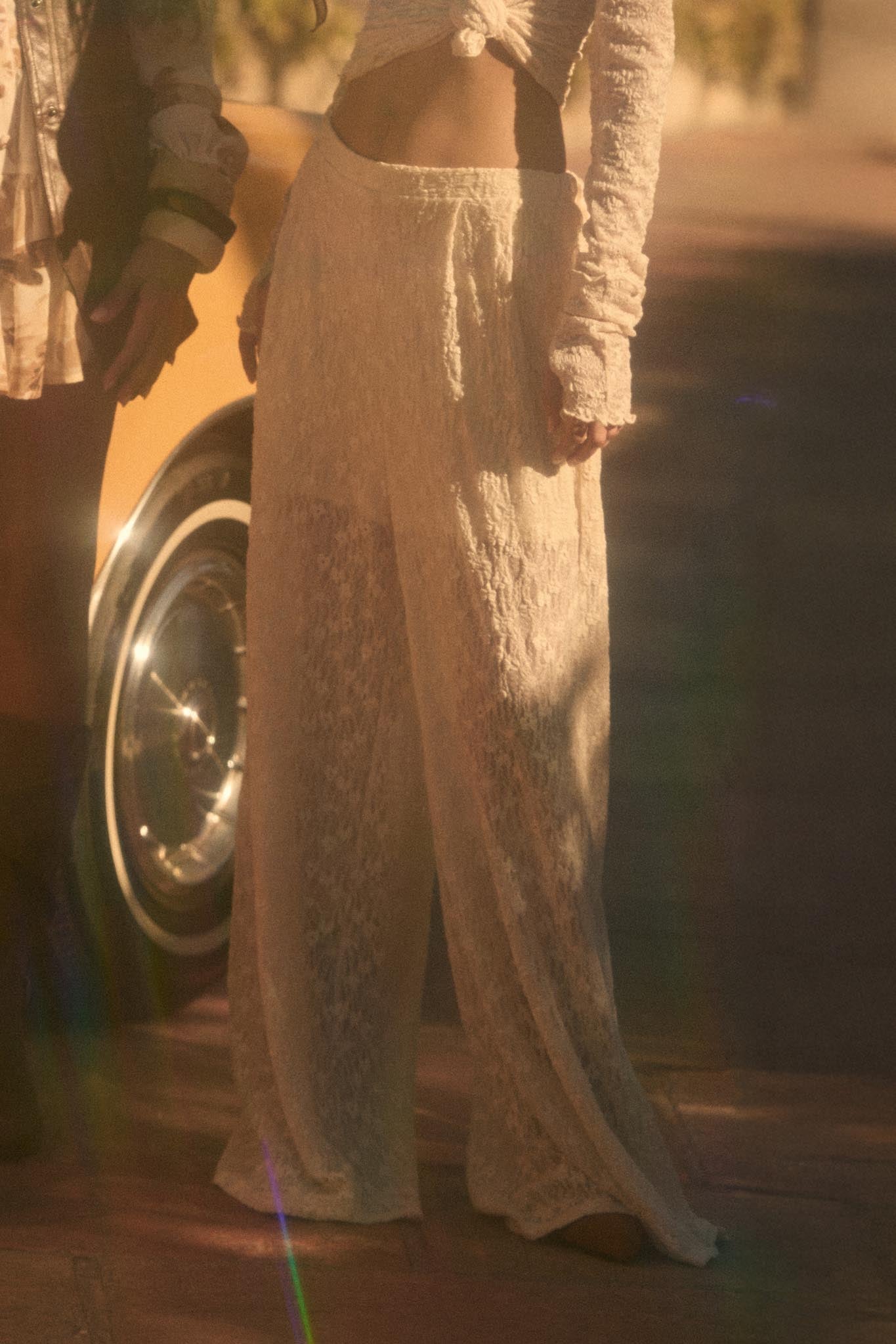 Sweet Breeze Floral Lace Wide-Leg Pants