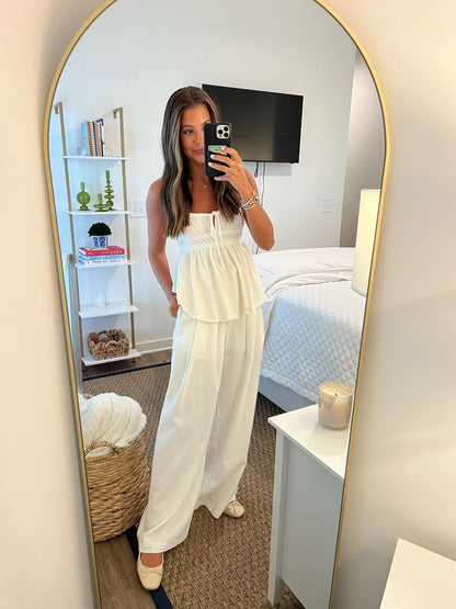 Scarlett Tank - Ivory FREE PEOPLE