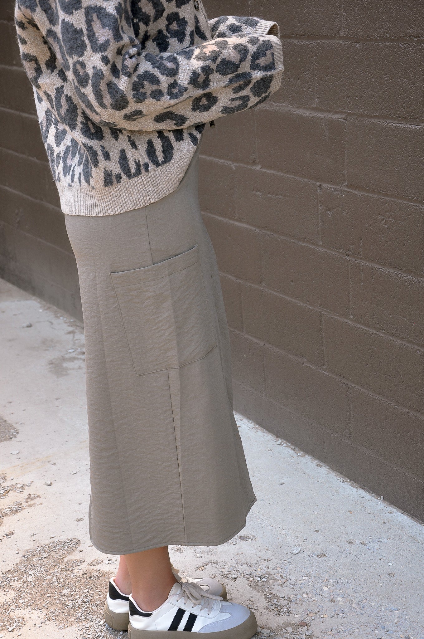 Carly Cargo Drawstring Midi Skirt