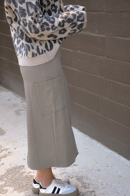 Carly Cargo Drawstring Midi Skirt