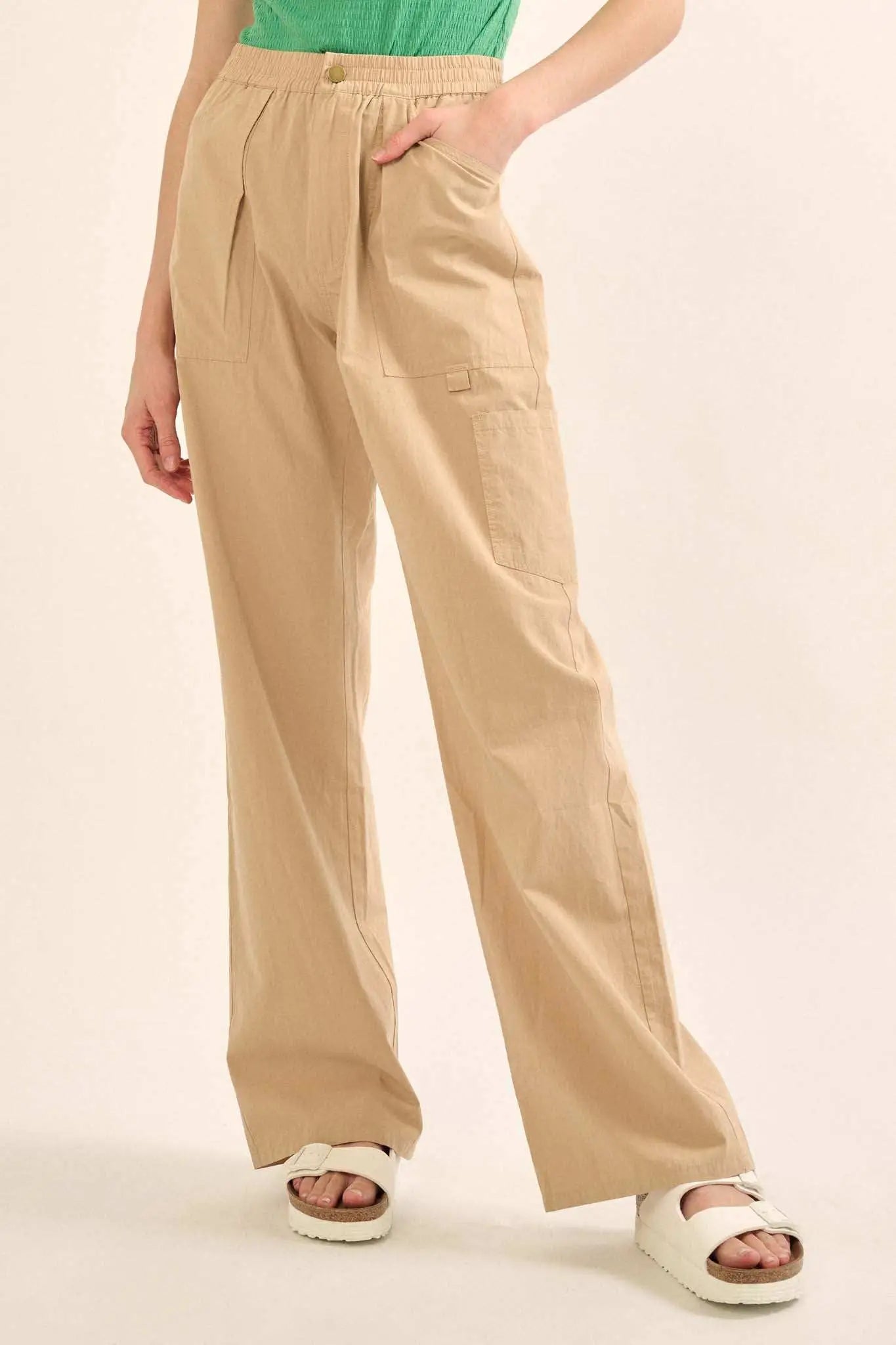 Walk Tall Straight-Leg Cotton Twill Cargo Pants