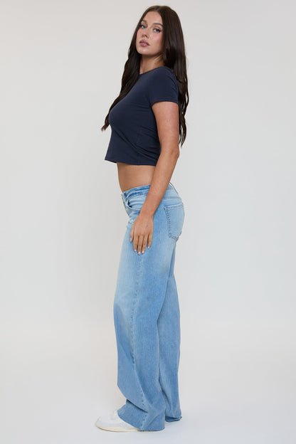Women's Low Rise Wide Leg Jeans