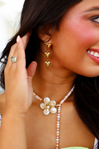 Tiered Heart Earring