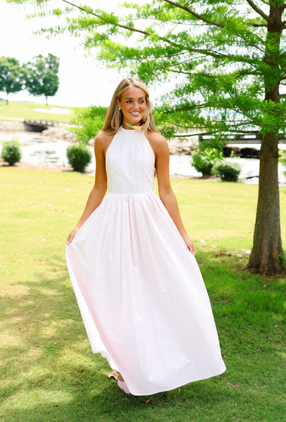 Sage Dress - Pink/White