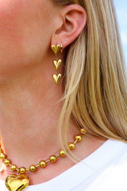 Tiered Heart Earring