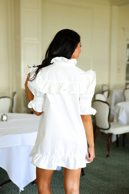 The Getaway Short Sleeve Mini - White PREORDER