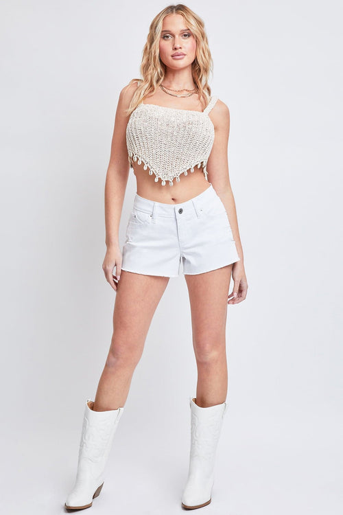 Women's WannaBettaButt Low Rise Frayed Shorts