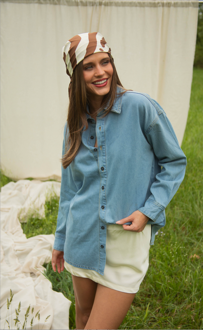 walk right in denim button up