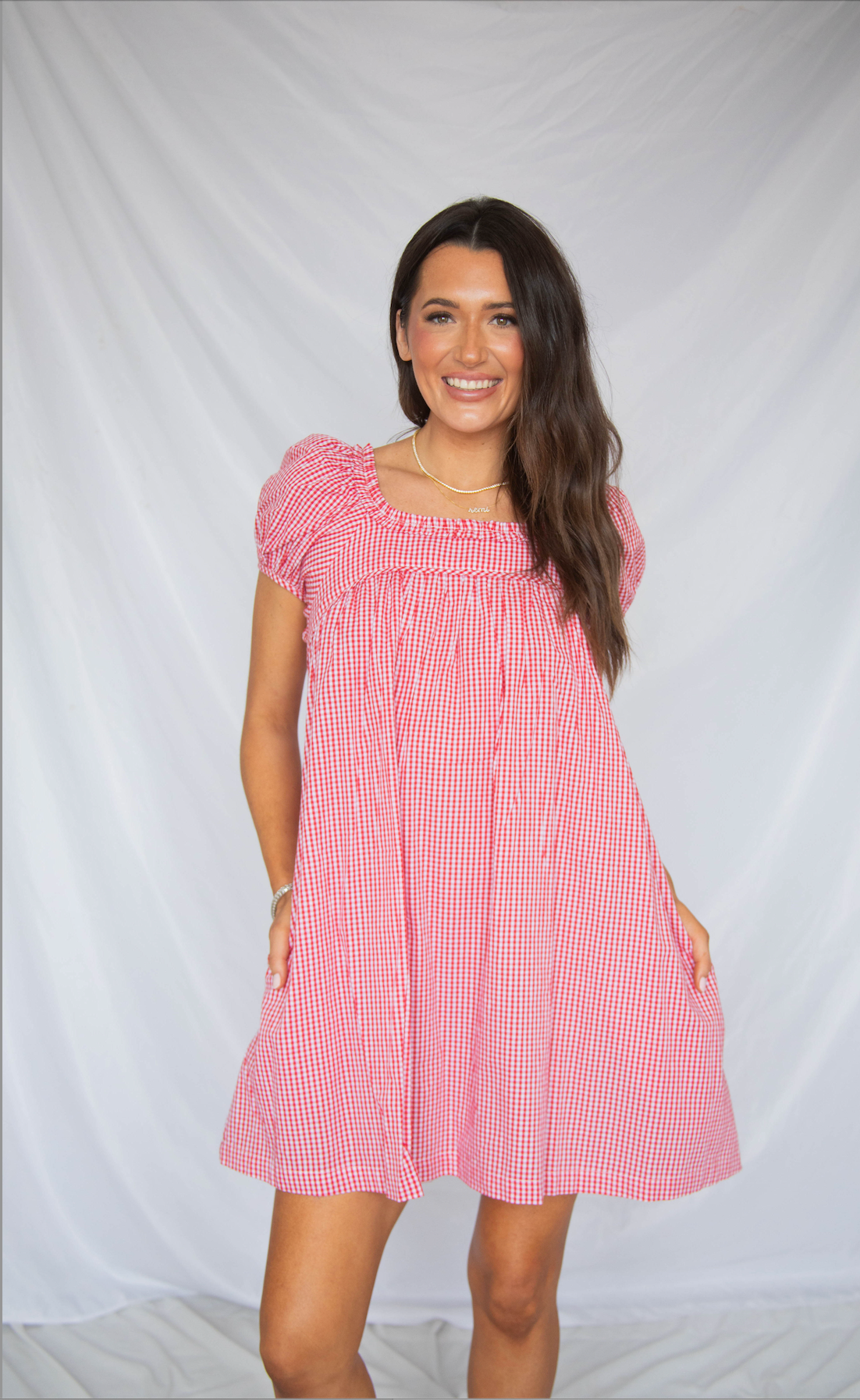 picnic date gingham mini dress