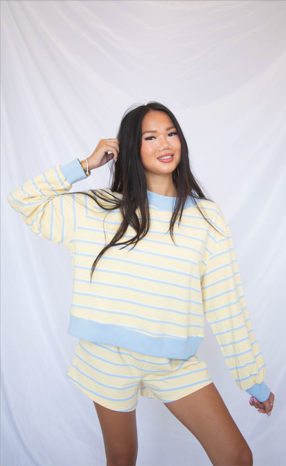 take the chance striped lounge set