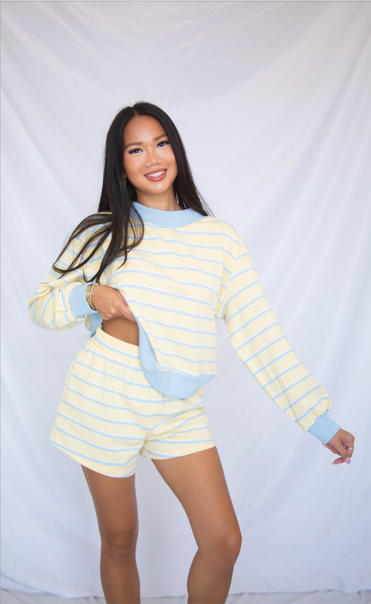 take the chance striped lounge set