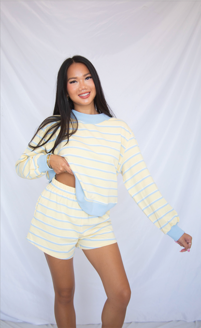 take the chance striped lounge set