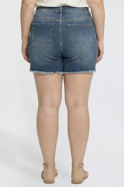 Women's Plus Premium Stretch Fray Hem Shorts