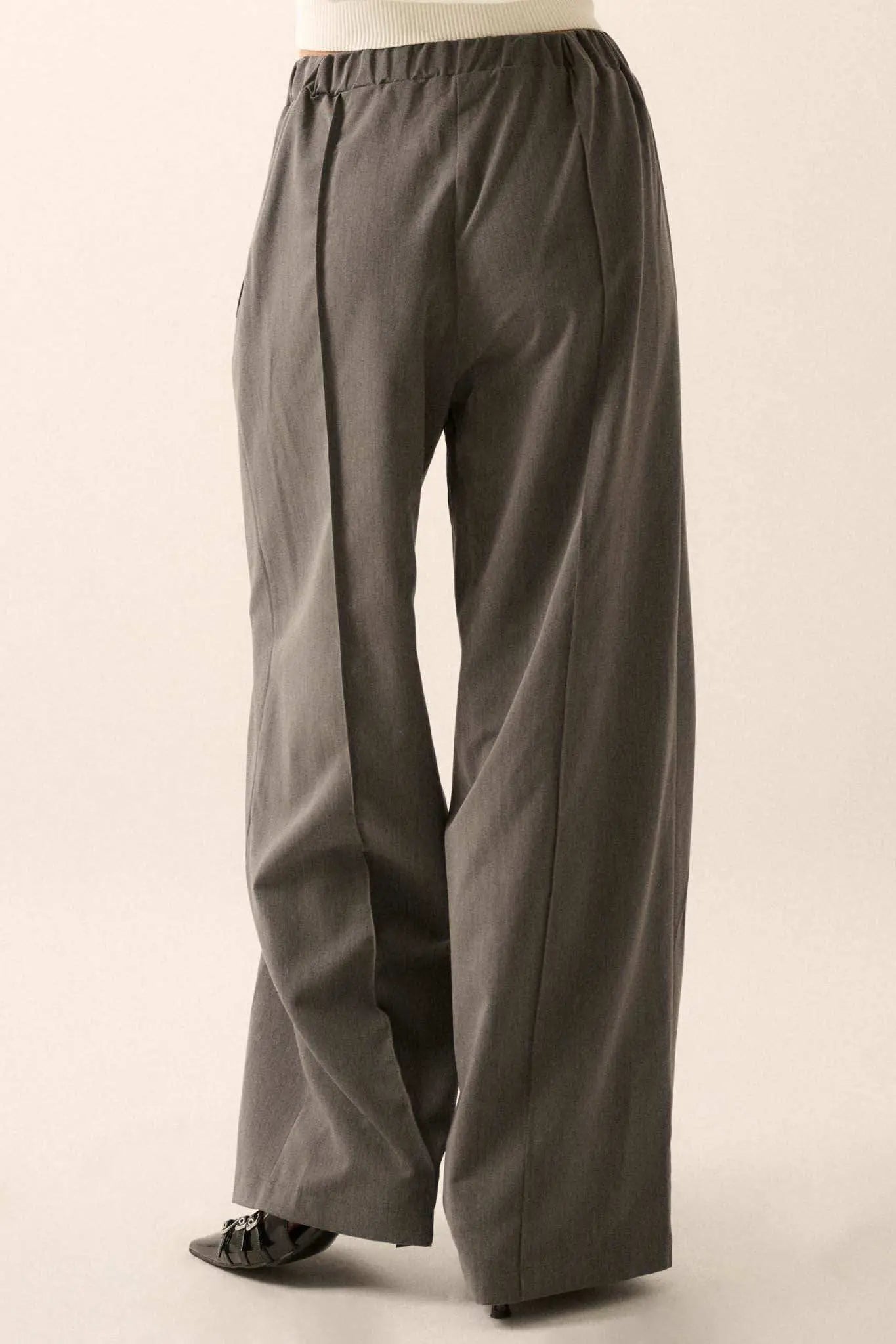 Step Above Twill Wide-Leg Drawstring Pants