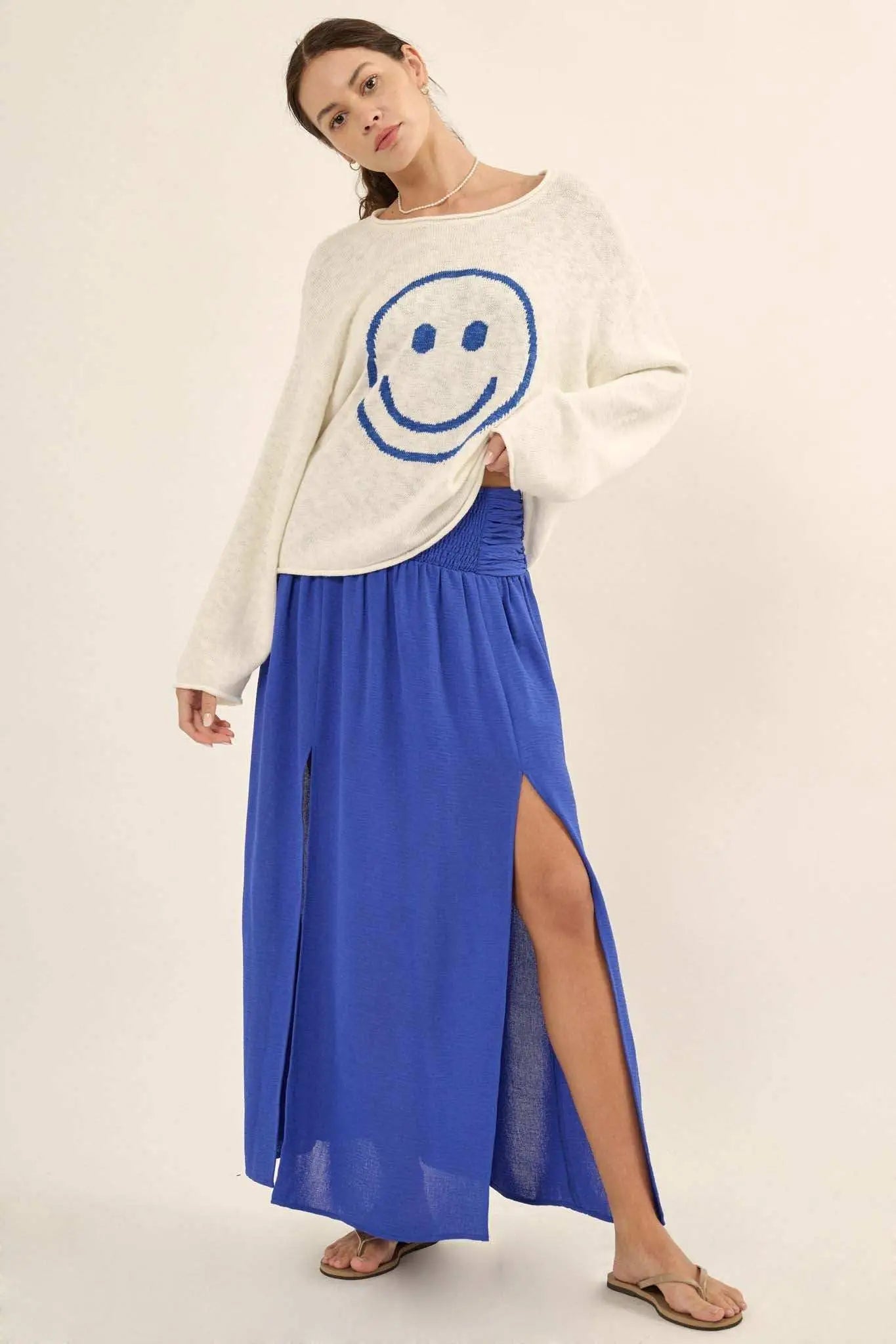 Loving You is Easy Double Slit Crepe Maxi Skirt