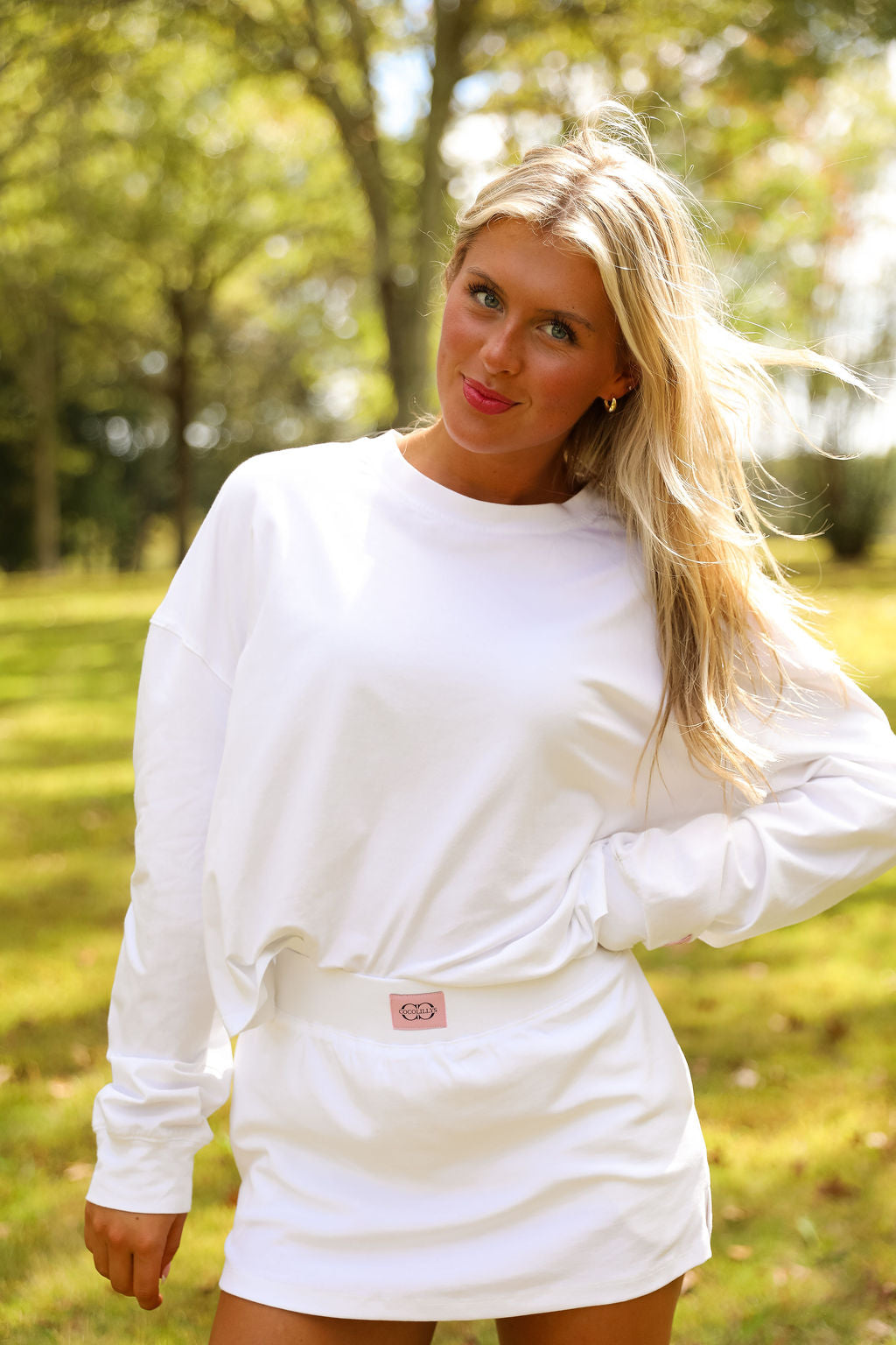 Oversized Long Sleeve Tee - White