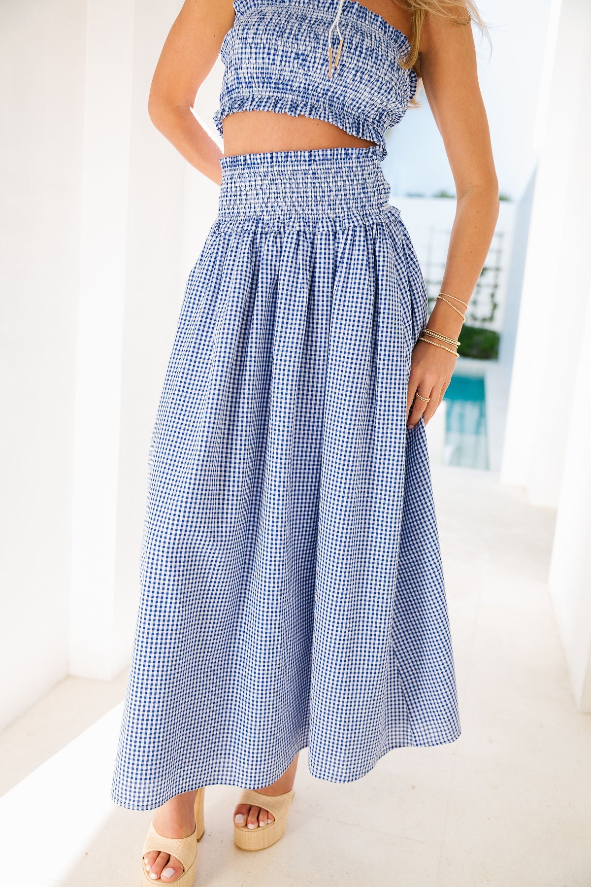 Nettie Smocked Set - Blue