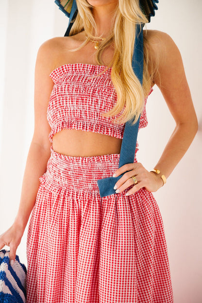 Nettie Smocked Set - Red