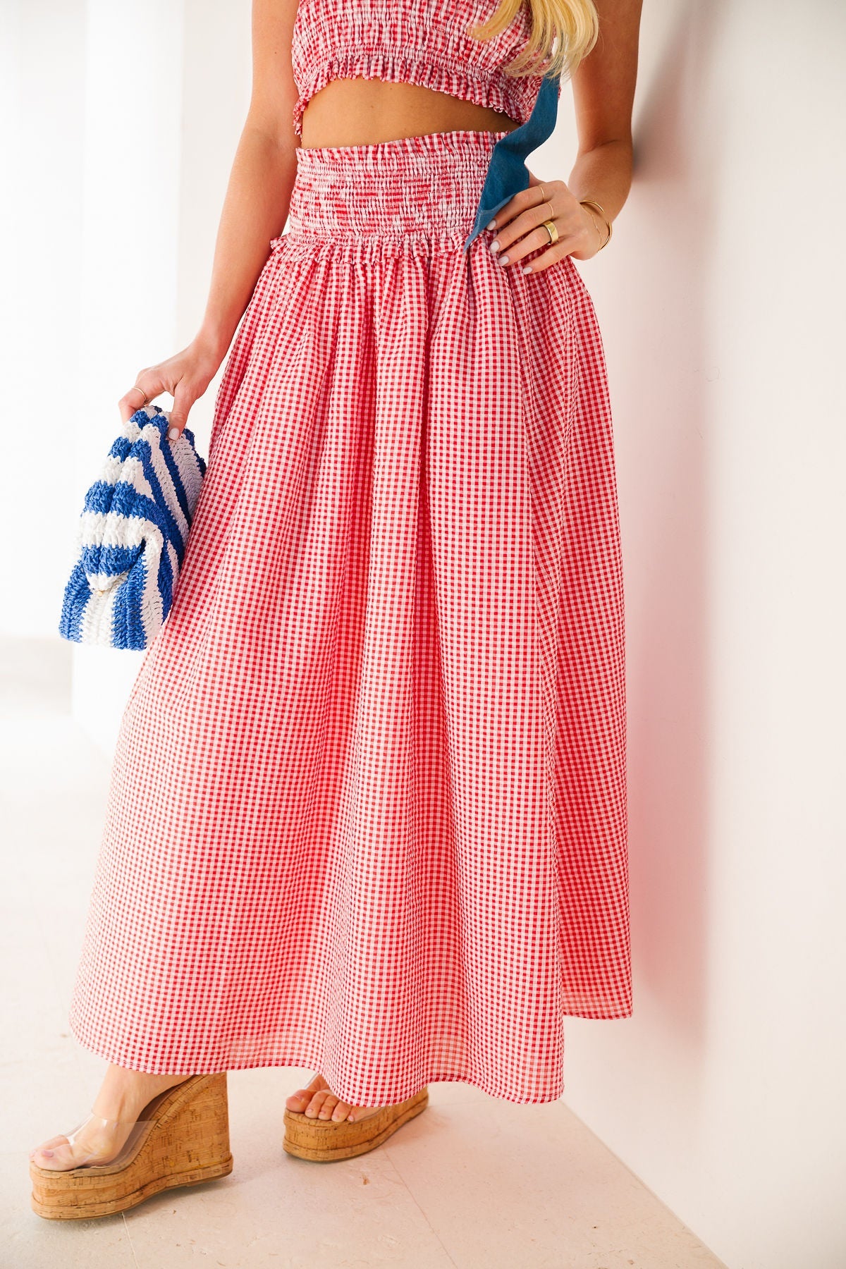 Nettie Smocked Set - Red