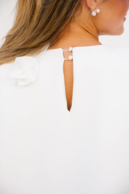 Monet Cape Maxi Gown - White