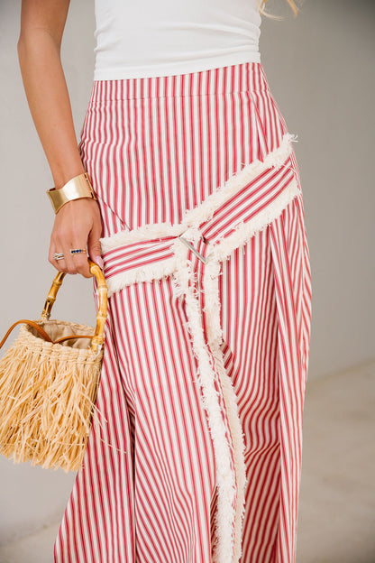 Rowan Skirt - Cherry Stripe