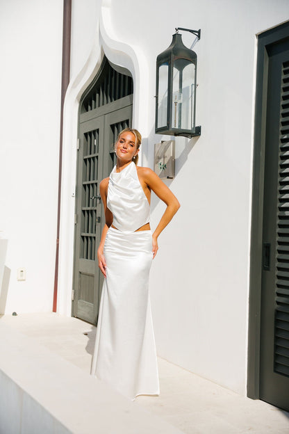 Silky Bridal Summer Set - White