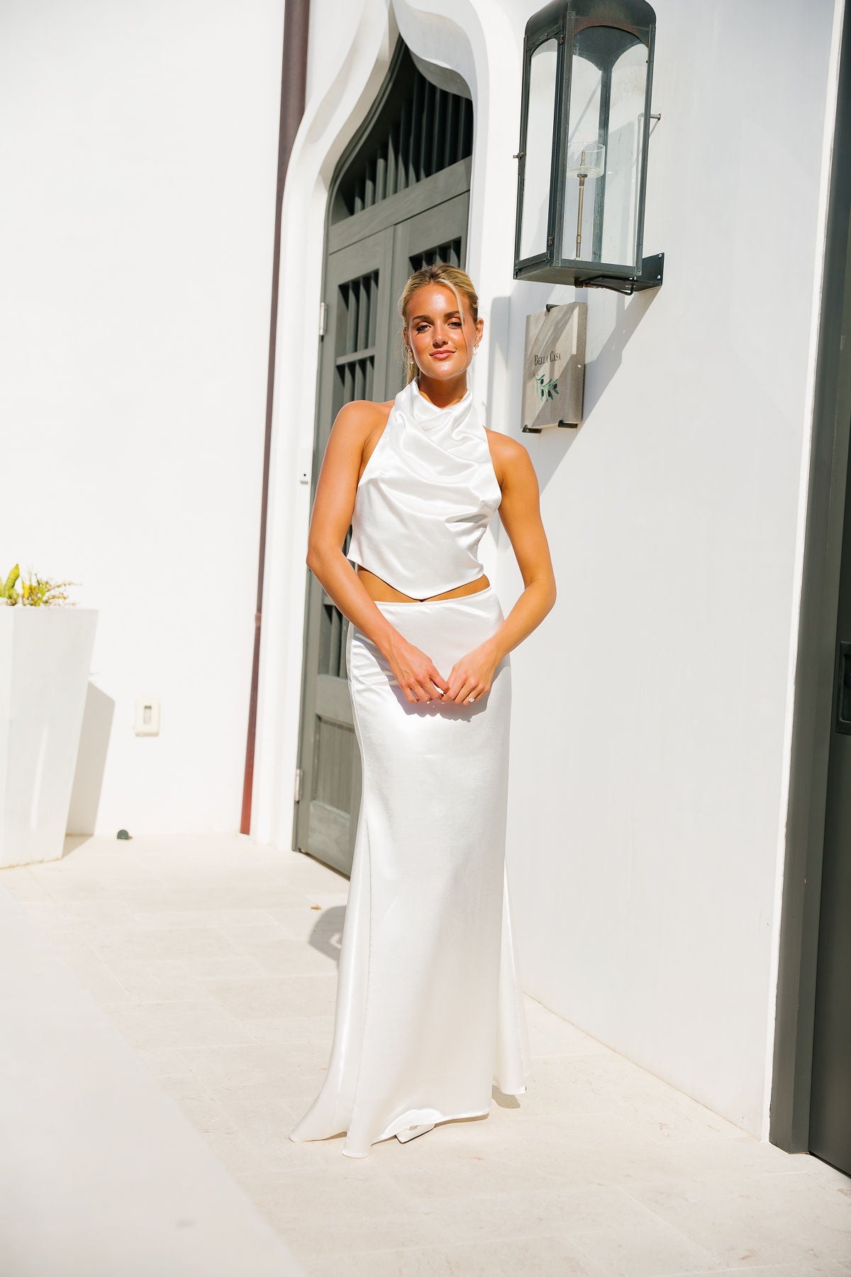 Silky Bridal Summer Set - White