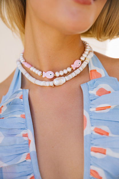 Pink Fish Necklace