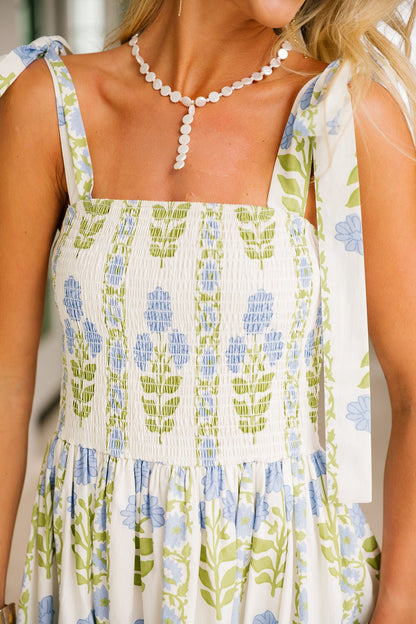 Tinsley Dress - Blue Floral