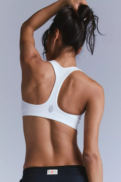 Win Win Sweatheart Sports Bra - White FREE PEOPLE