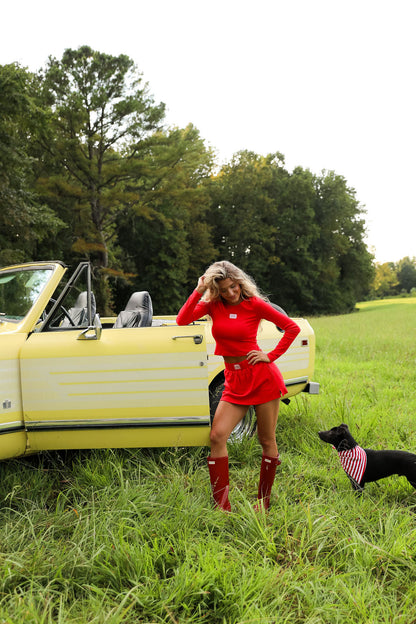 Scout Mini Skirt - Cherry