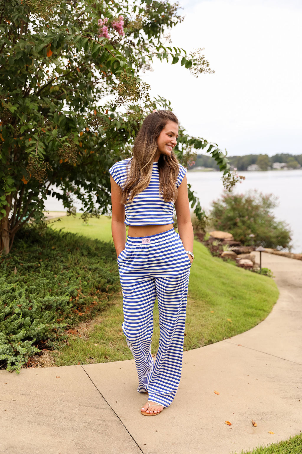 Stripe Baby Tee - Blueberry