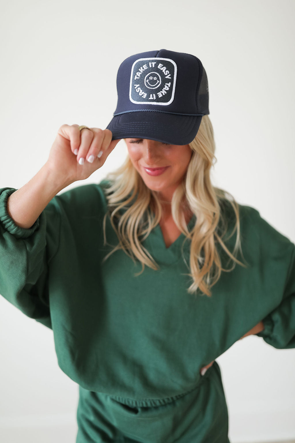 Take It Easy Trucker Hat - Navy