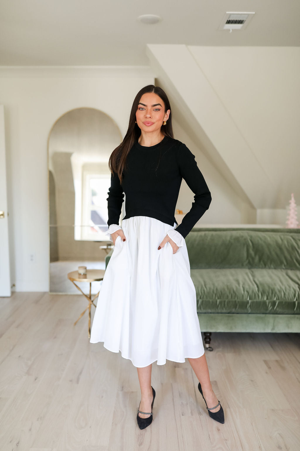 Rosario Dress - Black/White